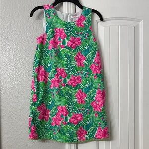 Tommy Bahama Floral Sleeveless Dress with Tropical Pink & Green Pattern